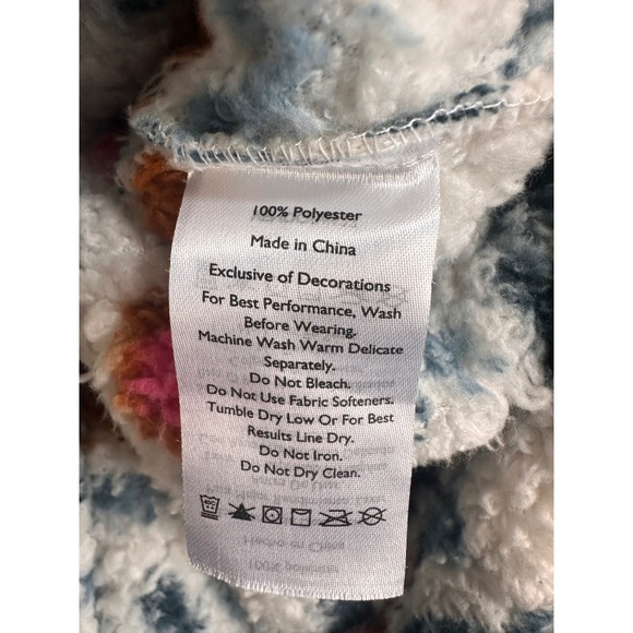 Eddie Bauer Sherpa Fleece Pullover Sweater Geometric Print Women's XL - Picture 5 of 5